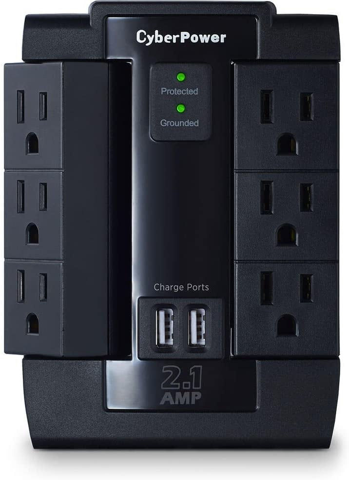 Supresor de Picos de Pared CyberPower P600WSURC1 - 6 Supresor de Picos de Pared CyberPower P600WSURC1 - 6